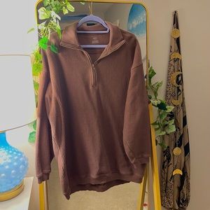 Aerie Ribbed Quarter Zip